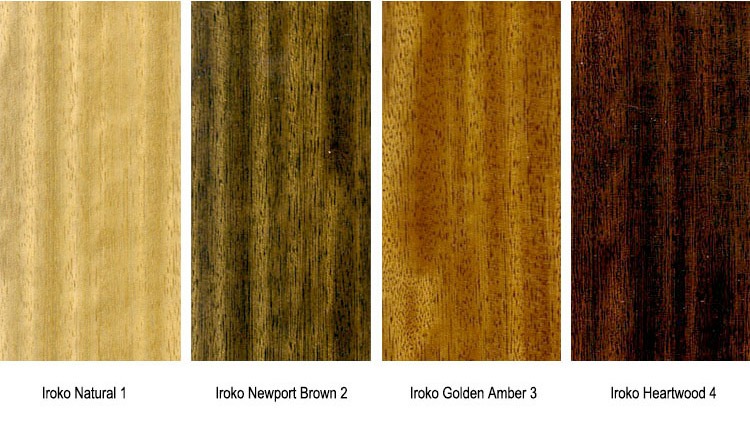 iroko wood color options
