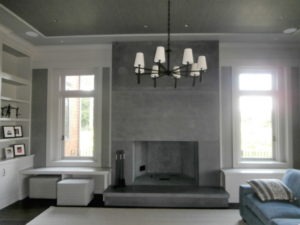 concrete fireplace, engineered concrete, gray concrete