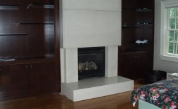 Concrete Fireplace Surround and Hearth