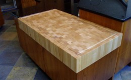 Maple End Grain Wood Countertop Cutting Board with Juice Groove