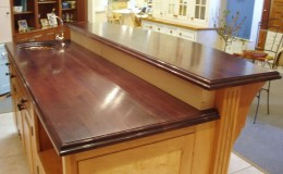 Traditional Mahogany Upper and Lower Wood Bar Tops