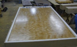 Large Maple End Grain Wood Countertop in Shipping Crate