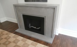 Concrete Fireplace Surround with Traditional Design