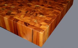 Figured End Grain Wood Countertop and Chopping Block