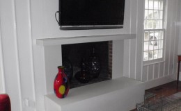 Cast Concrete Fireplace Surround and Hearth