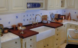 A Teak Wash Station in a Clive Christian Kitchen