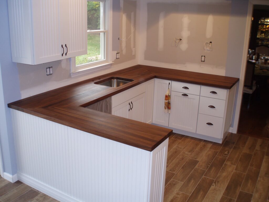 Walnut Edge Grain Butcher Block Countertop Brooks Custom