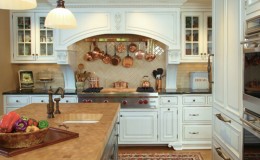Maple End Grain Wood Countertop in Classic Country Kitchen