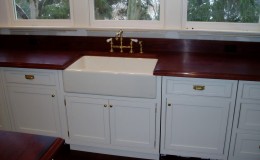 African Mahogany Wide Plank Kitchen Wood Countertop