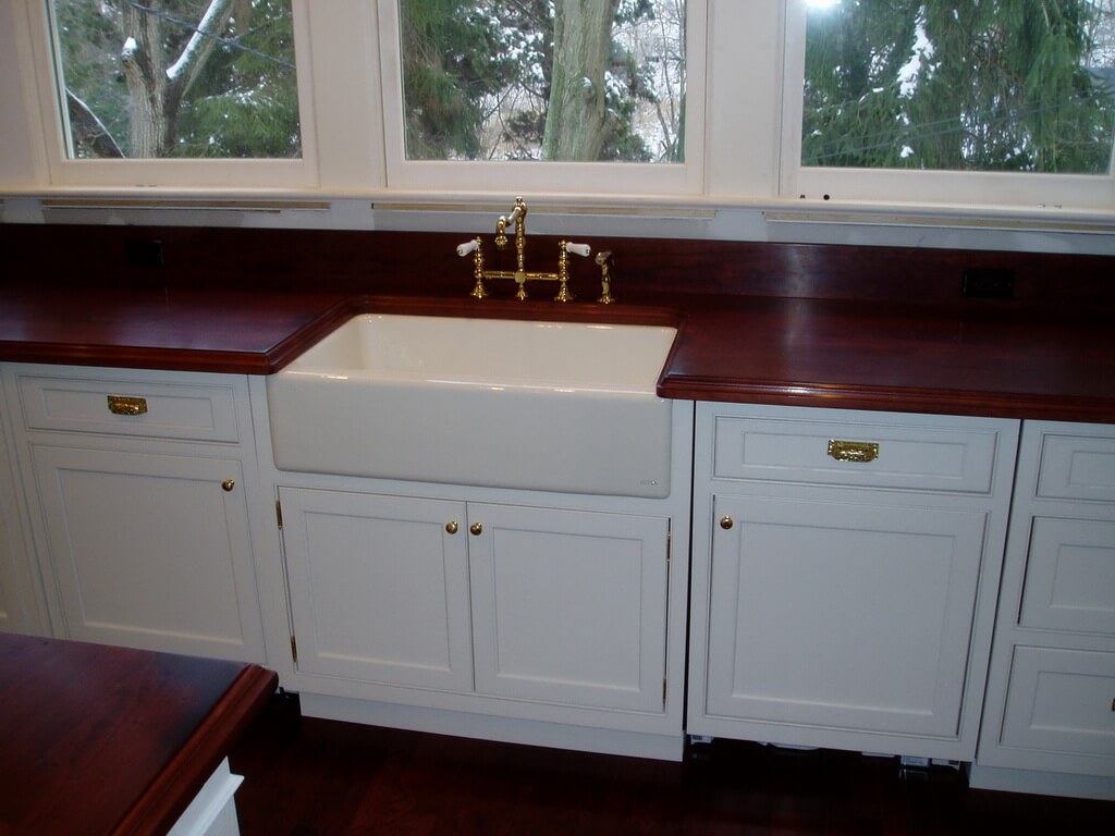 African Mahogany Wide Plank Kitchen Wood Countertop Brooks Custom