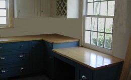 Country Kitchen with Maple Wide Plank Wood Countertops