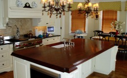 Classic Kitchen with Walnut Wood Countertop