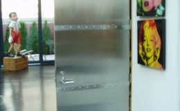 Stainless Steel Door in an Ultra-Modern Home