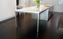 Custom Stainless Steel Table Base and Cabinetry