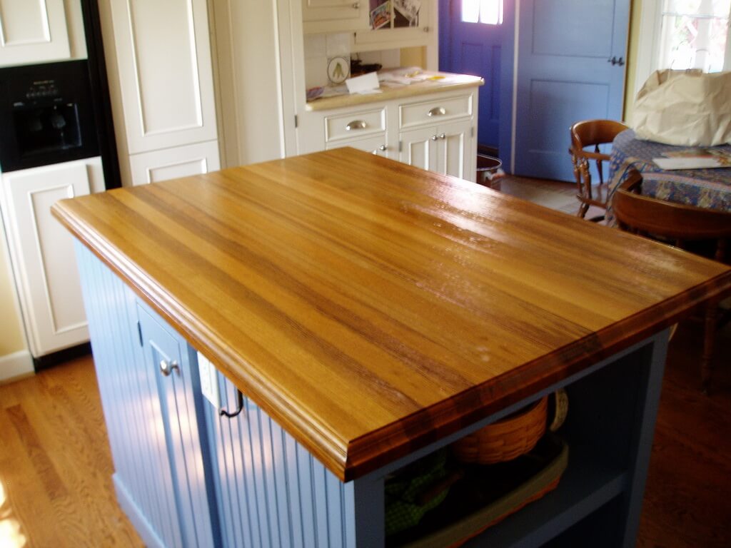 Teak Standard Plank Wood Countertop Brooks Custom