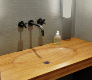 bamboo edge grain wood sinks