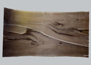 walnut live edge wood layout with a flip match