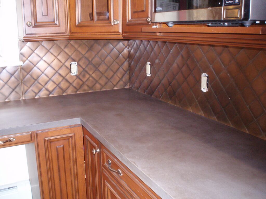 metal textures, patina finish copper, quilted texture metal backsplash, copper backsplash