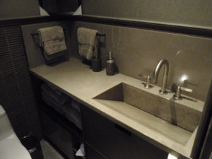 modern concrete vanity, engineered concrete top, verdicrete vanity