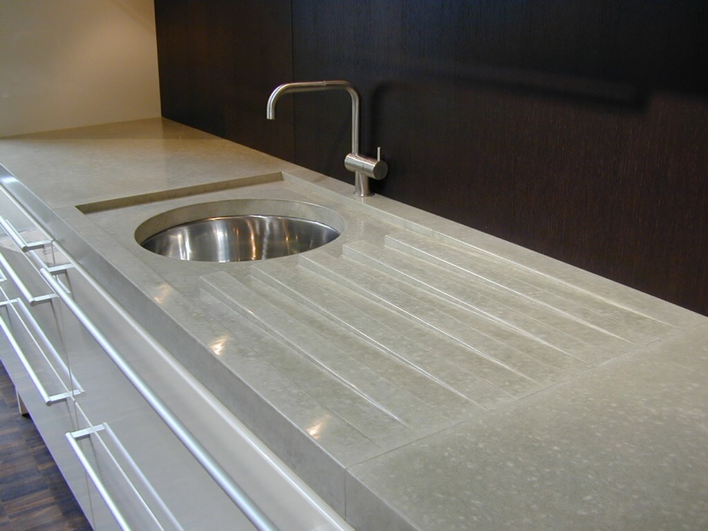 Concrete Worktop with Beautiful Drainer