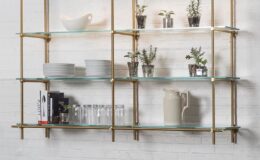 1 Open Brass Shelving