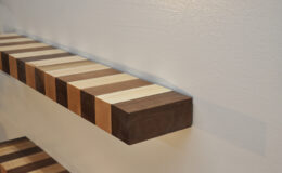 10 Maple and Wenge Butcherblock Shelves