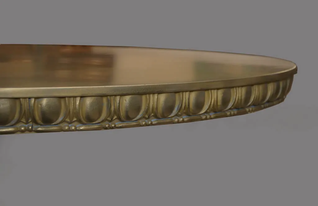 Detail of Artisan cast commercial table edge